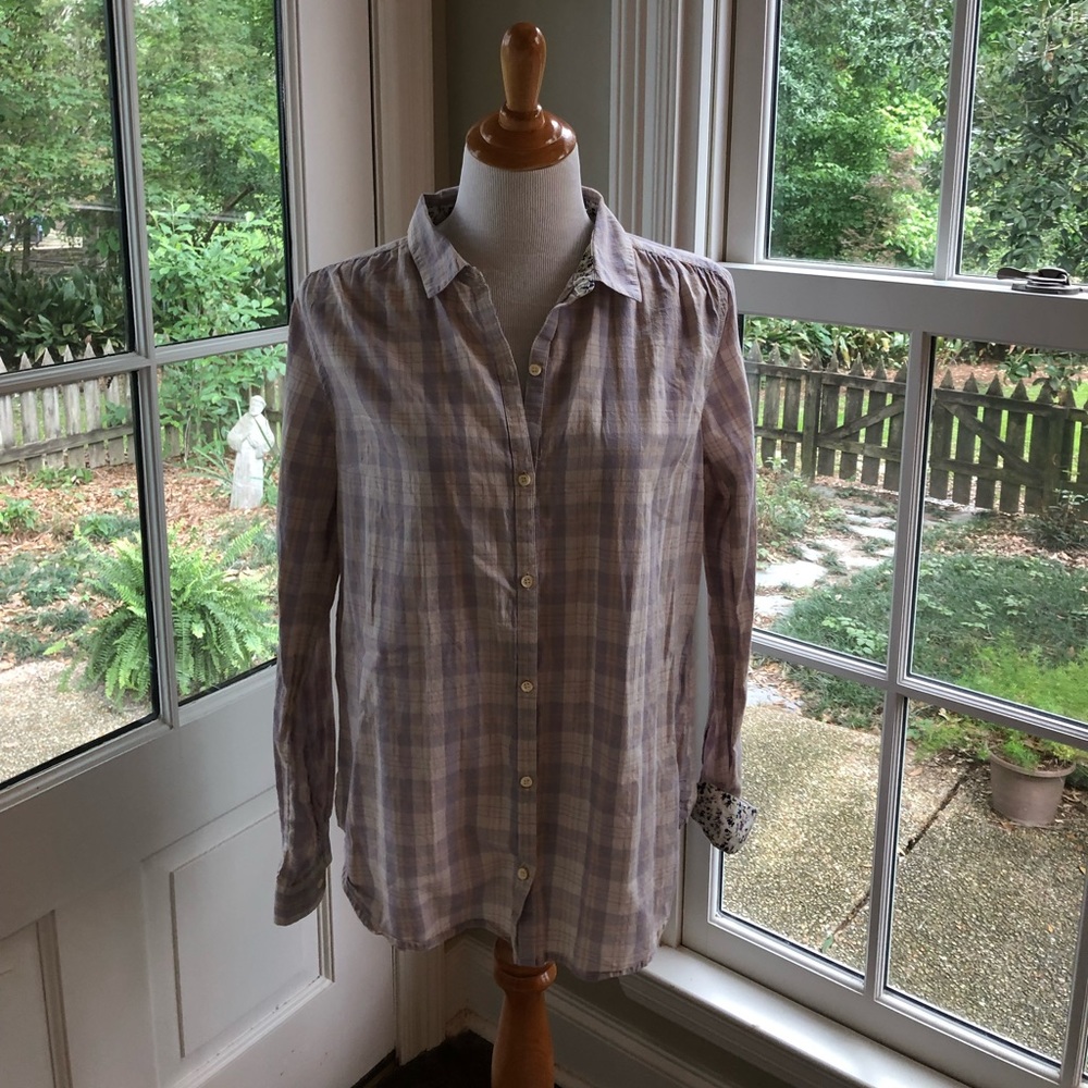Anthropologie Isabella Sinclair Susanna button down sz M - Picture 2 of 7